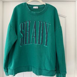 Skull House Teal Knit Sweater